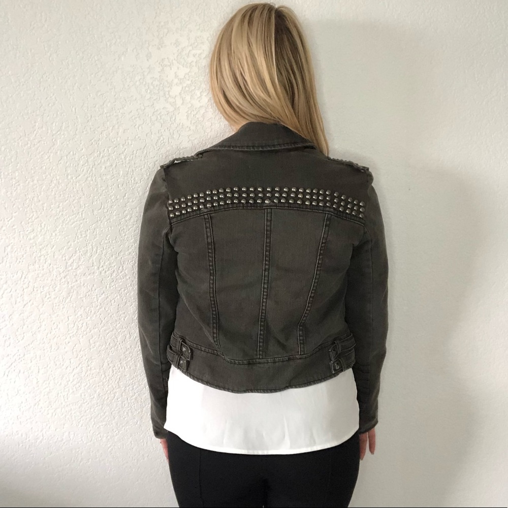 ITALIAN Denim Jacket w/ Studs - Picture 9 of 16